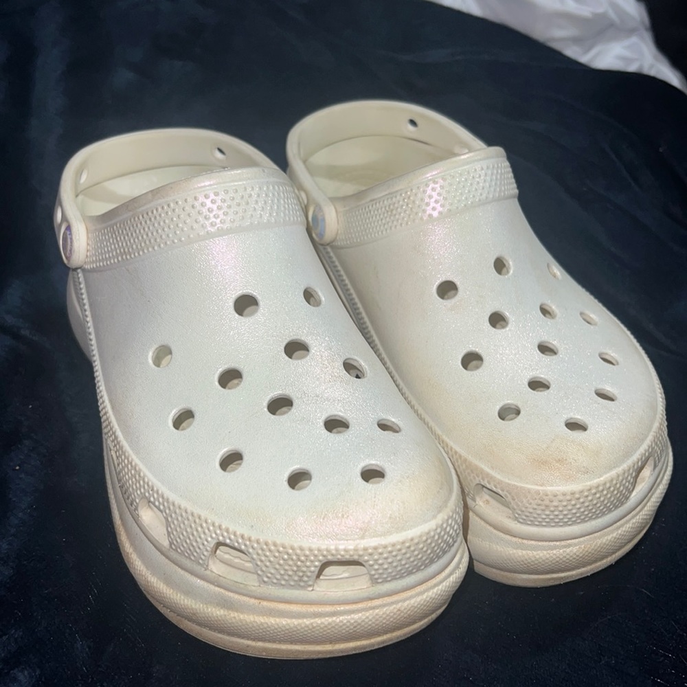 Crocs Classic Bae Iridescent Clogs SPECIAL EDITION - RARE Size 8